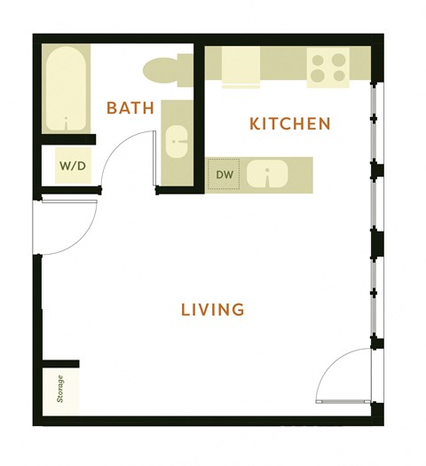 a floor plan of a small apartment